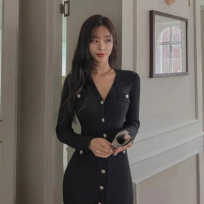 Robe tricot noire