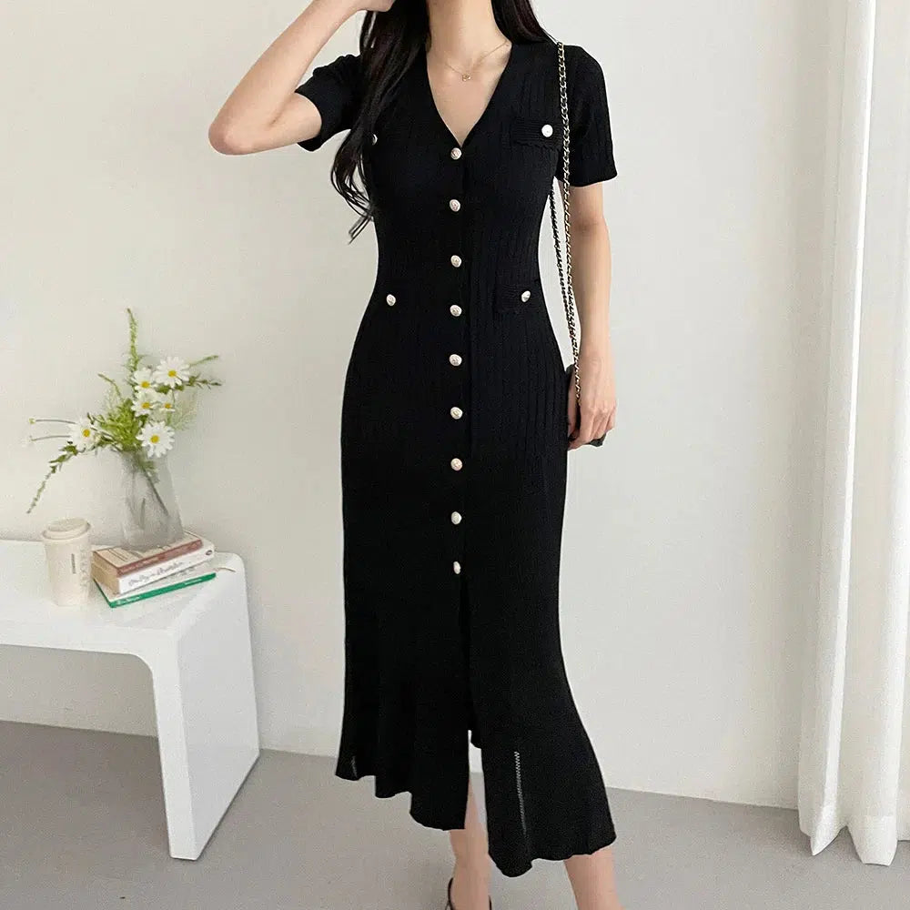 Robe tricot noire