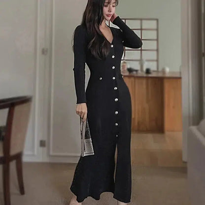 Robe tricot noire