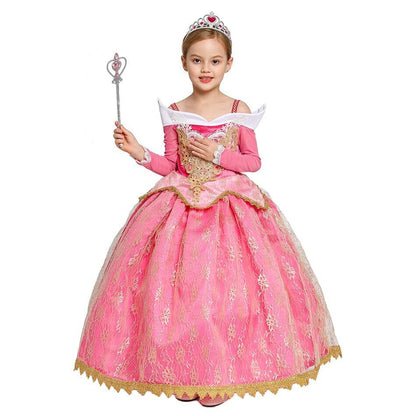 Robe princesse rose enfant 