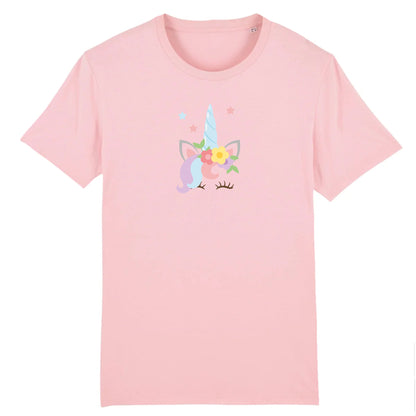 T shirt Unisex Licorne avec fleurs