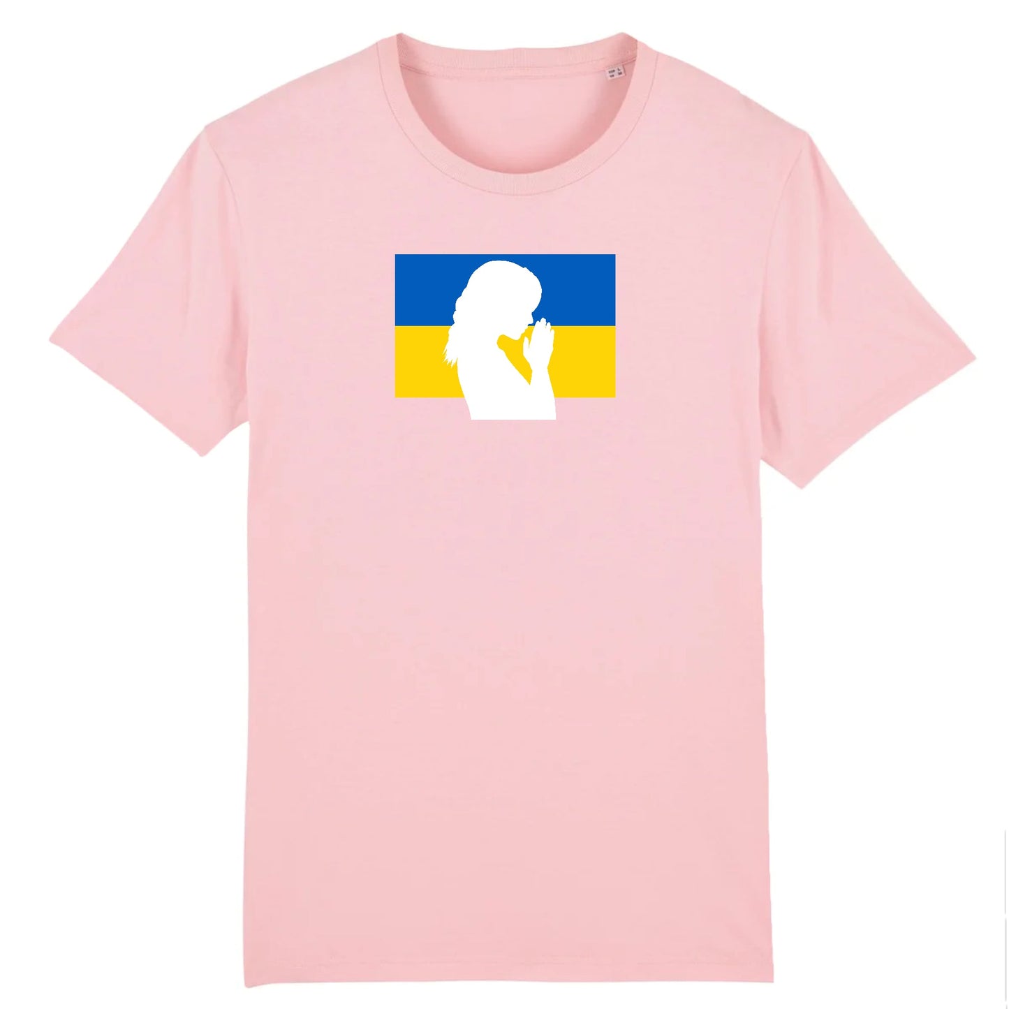 T shirt Unisex Ukraine Silhouette de Femme en Prière