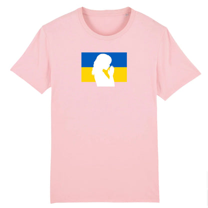 T shirt Unisex Ukraine Silhouette de Femme en Prière