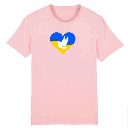 T shirt Unisex Ukraine Coeur Colombe
