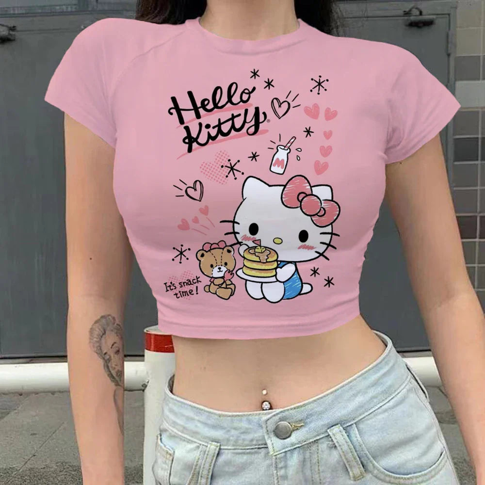 Femme hello kitty corp top