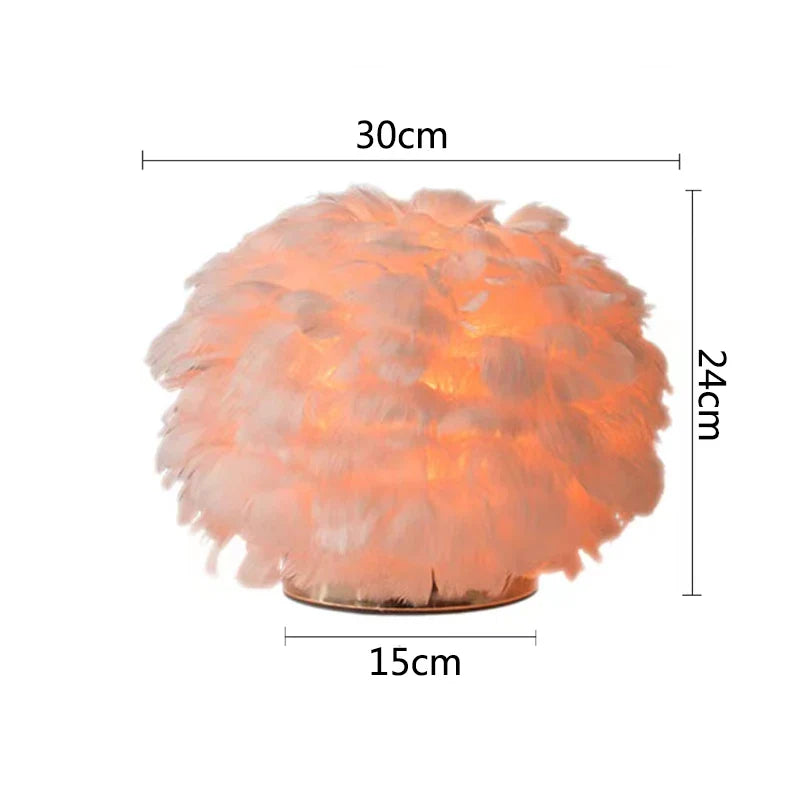 Lampe de chevet Plume Moderne
