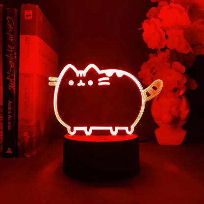 Lampe de chevet Néon Tactile Chat Mignon