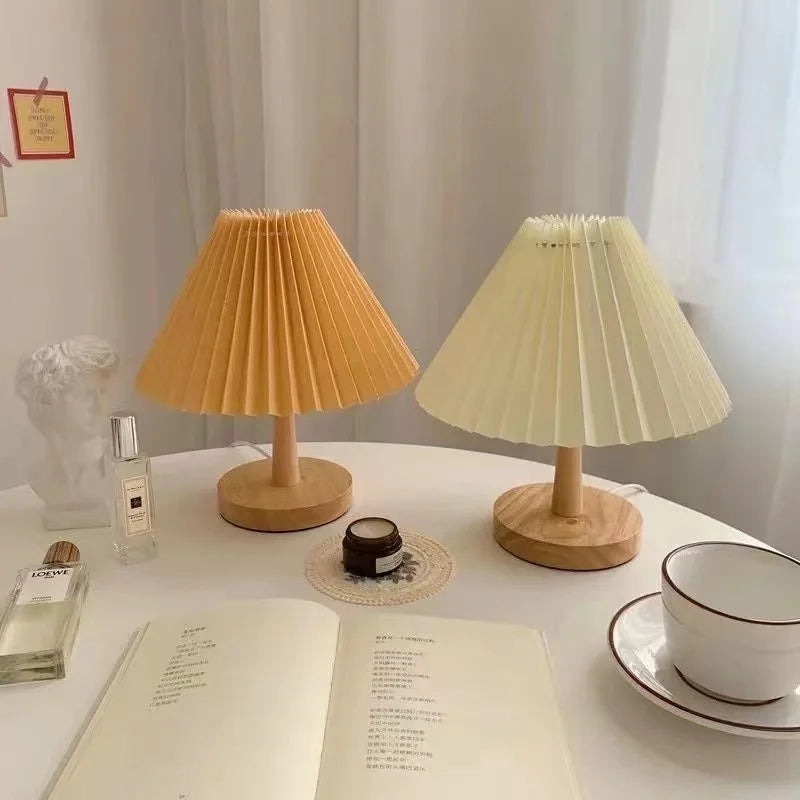 Lampe de chevet Nordique Plissée
