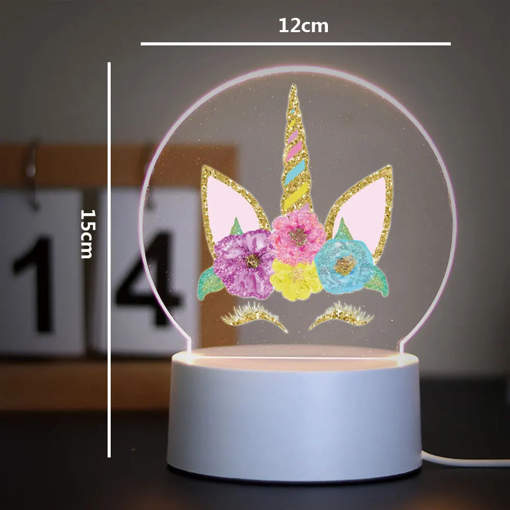 Lampe de Chevet Licorne LED 3D pour Enfant