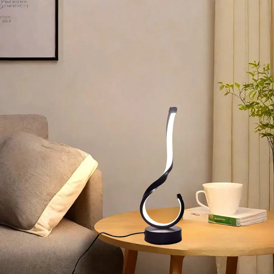 Lampe de Chevet Design Ondulé