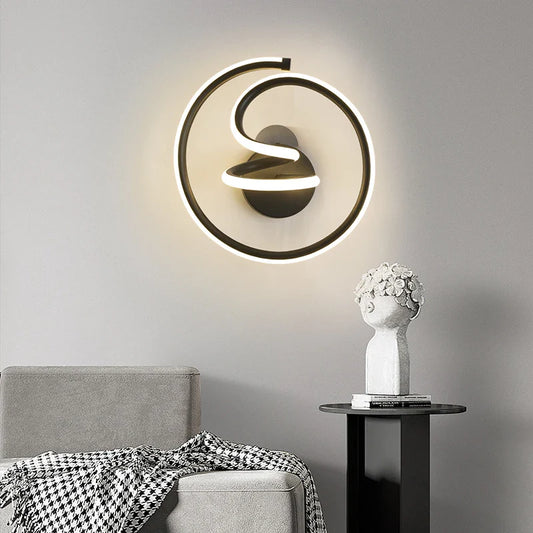 Lampe de chevet Murale Design Noir & Or