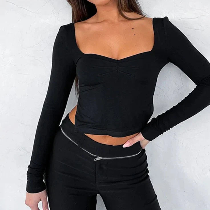 Crop tops long sleeve