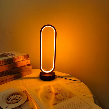 Lampe de Chevet Ovale LED Tricolore Moderne