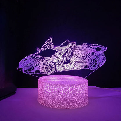 Lampe de chevet 3D Voiture de luxe