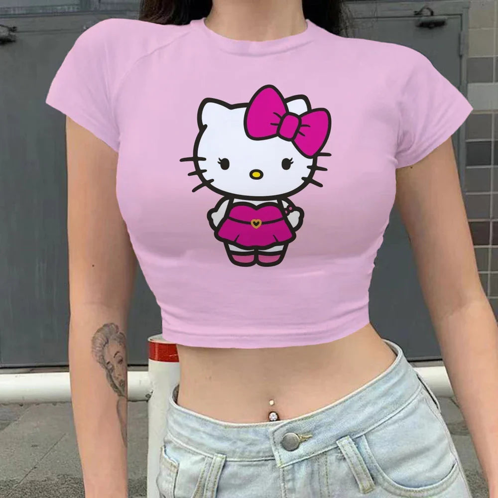Crop tops hello kitty