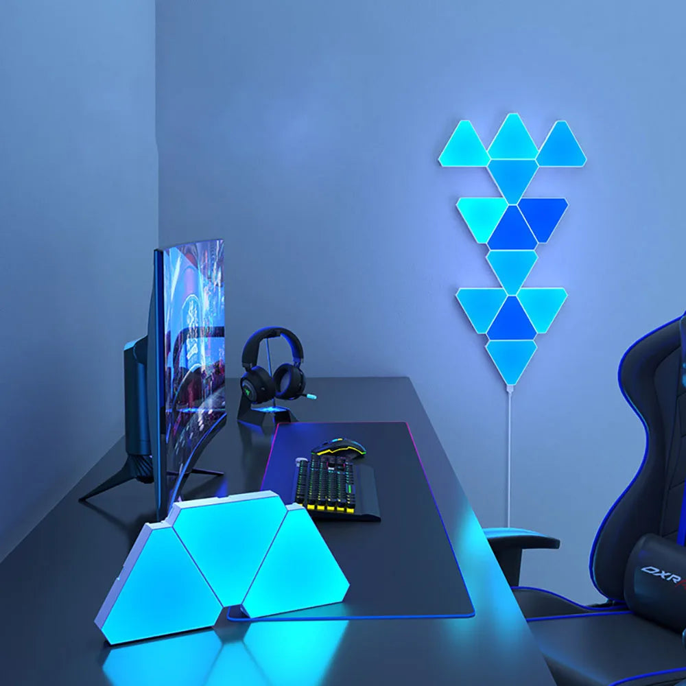 Lampe de chevet Murale LED Triangulaire RGB