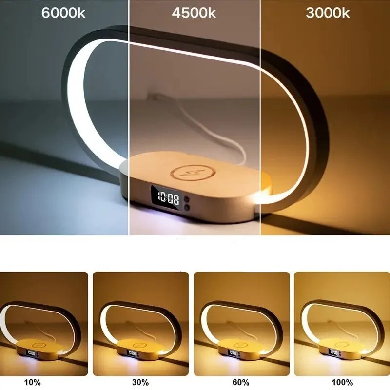 Lampe de chevet Tactile Chargeur de téléphone Ovale