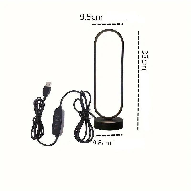 Lampe de Chevet Ovale LED Tricolore Moderne