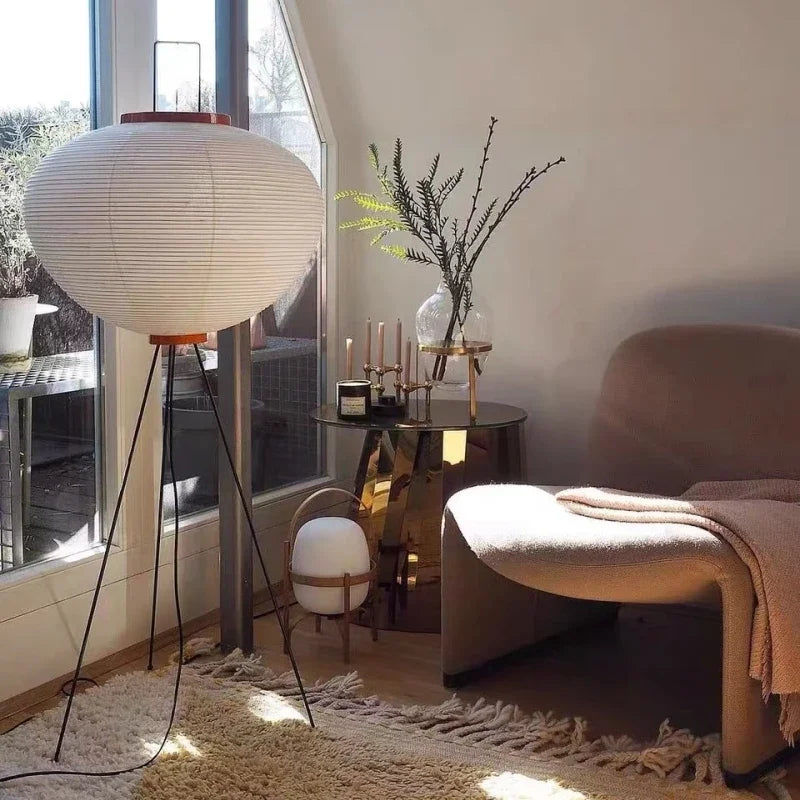 Lampe de Chevet Japonaise en Papier de Riz Akari