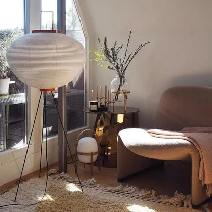 Lampe de Chevet Japonaise en Papier de Riz Akari