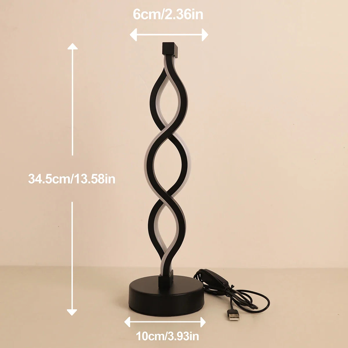 Lampe de Chevet Spirale LED Moderne