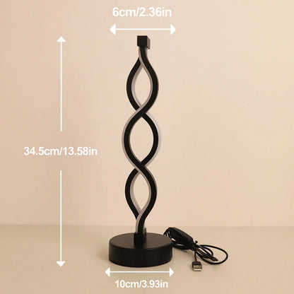 Lampe de Chevet Spirale LED Moderne