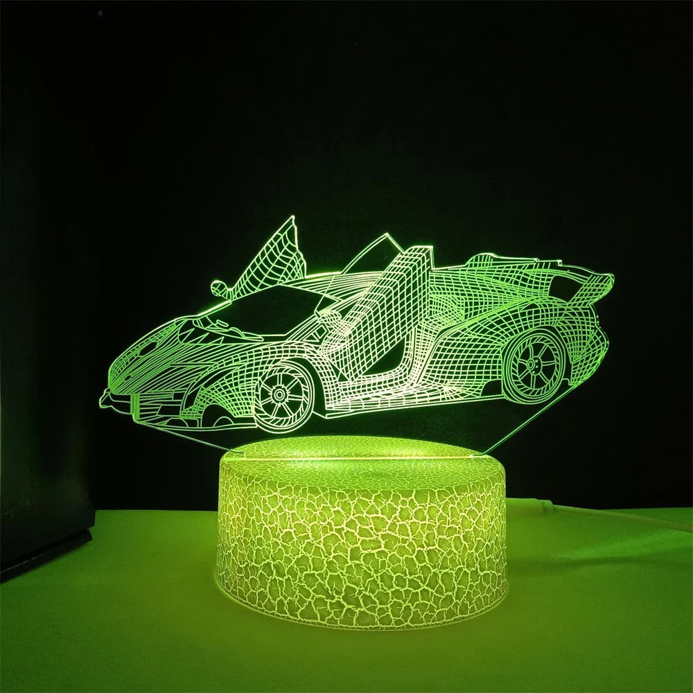 Lampe de chevet 3D Voiture de luxe