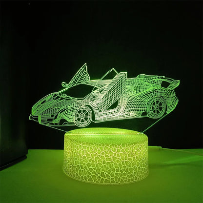 Lampe de chevet 3D Voiture de luxe