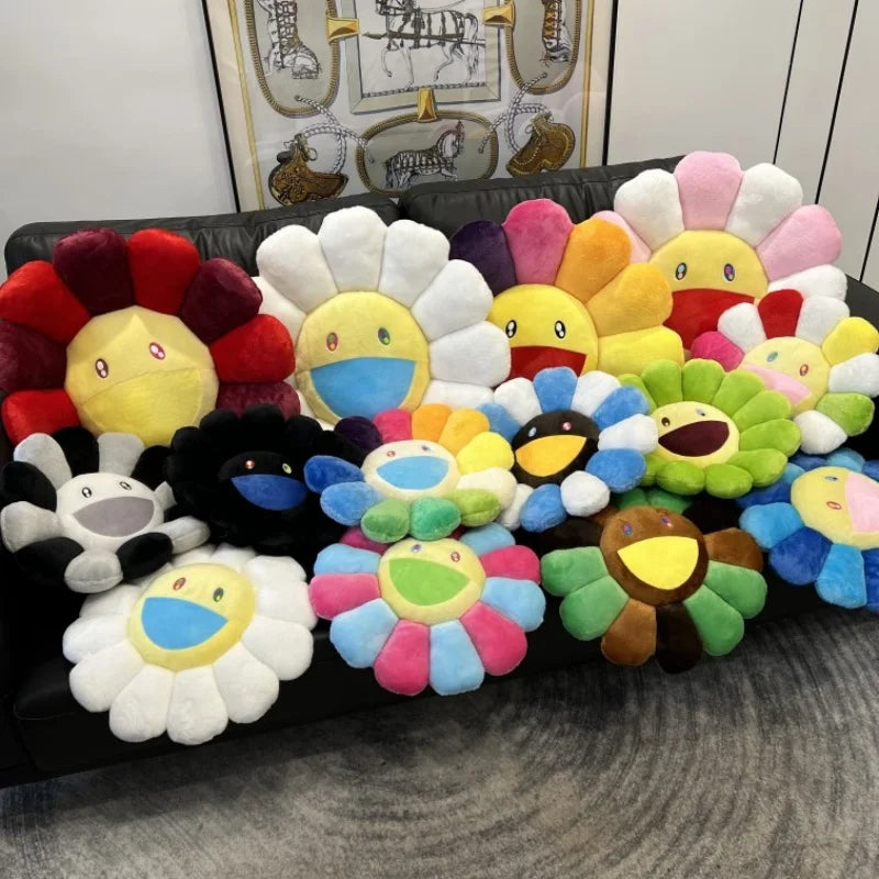 Coussin fleur multicolore
