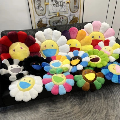 Coussin fleur multicolore