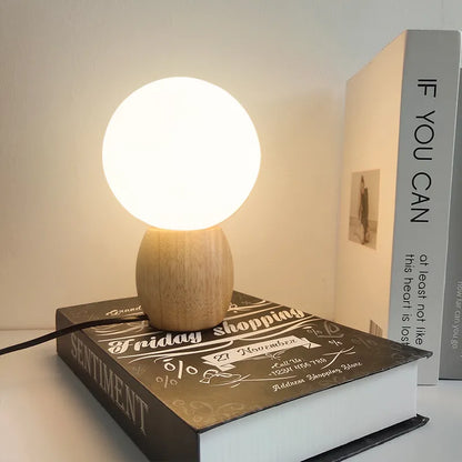 Lampe de chevet Bois en Forme de Boule