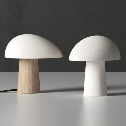 Lampe de Table Juno - Design Scandinave Minimaliste en Bois et Métal, Éclairage LED