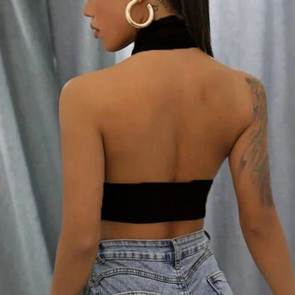 Crop top décolleté