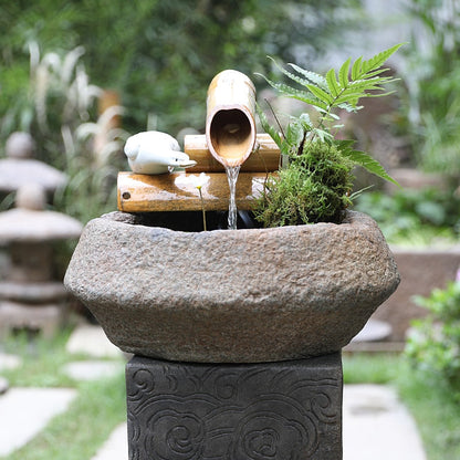 Petite Fontaine d'Intérieur en Bambou