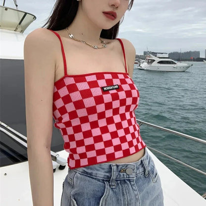 Crop top damier