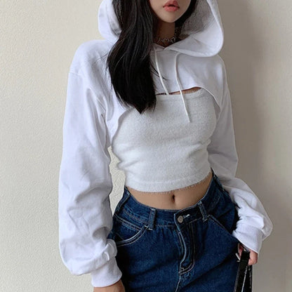 Crop hoodie top