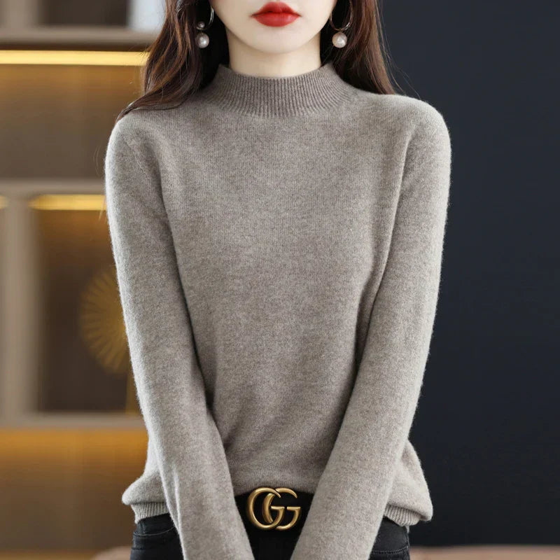 Pull Femme en 100% Laine Mérinos - Élégance et Confort pour l’Hiver