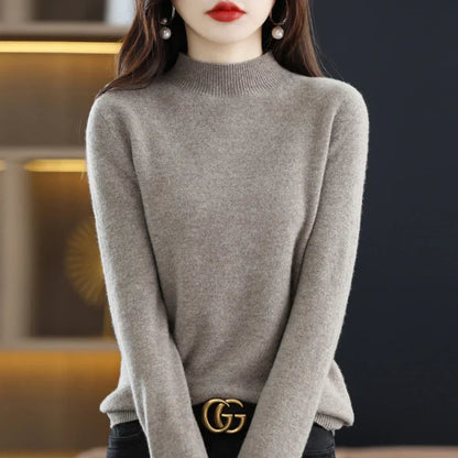 Pull Femme en 100% Laine Mérinos - Élégance et Confort pour l’Hiver