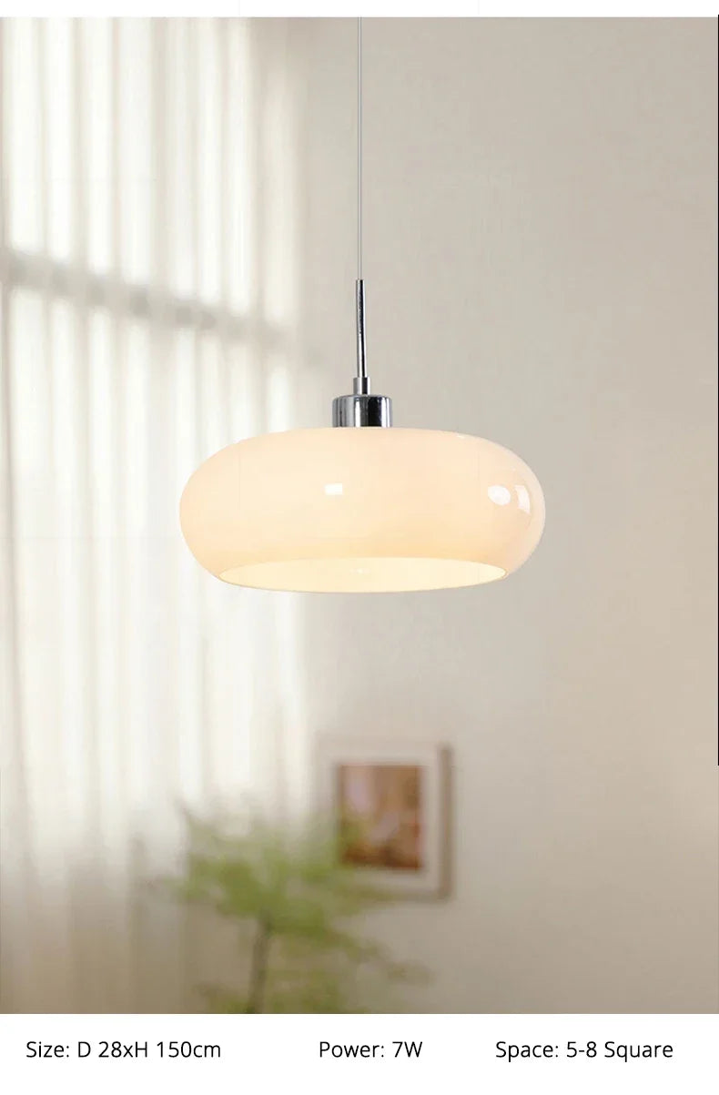 Lampe Suspendue de Chevet Nordique en Verre