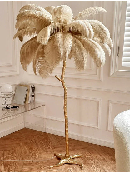 Lampe de Chevet à Plume sur Pied