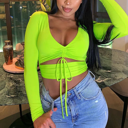 Vert fluo crop top