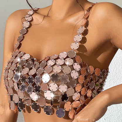 Crop top rose gold