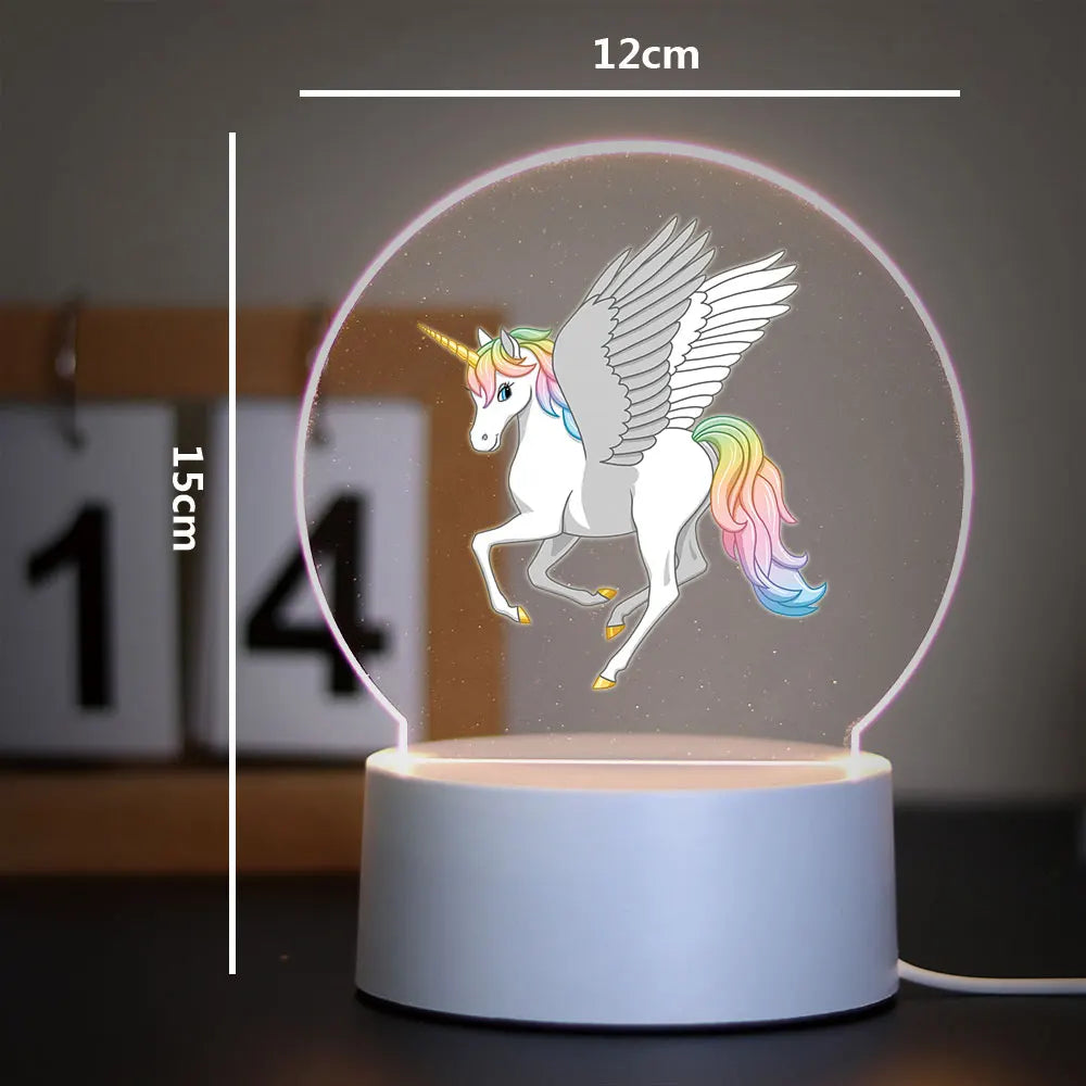 Lampe de Chevet Licorne LED 3D pour Enfant