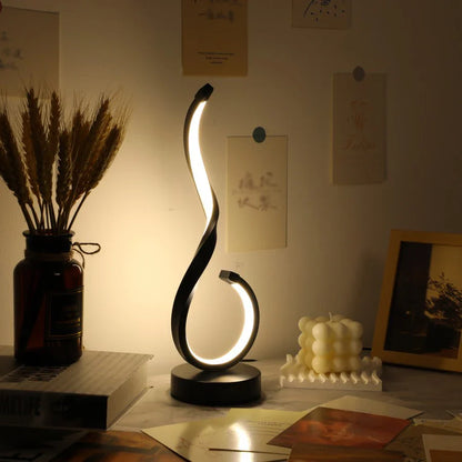 Lampe de Chevet Design Ondulé
