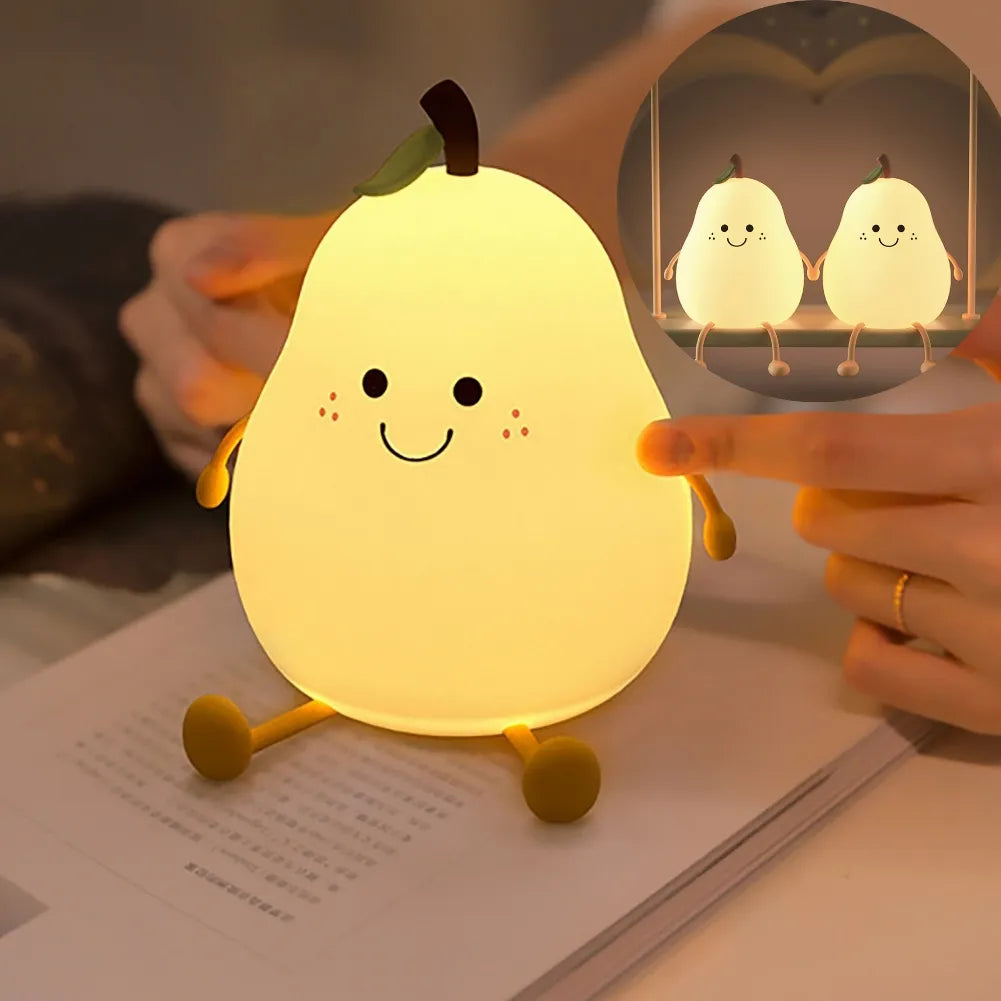 Lampe de chevet Poire Mignonne pour Enfants