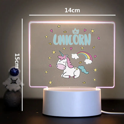Lampe de Chevet Licorne LED 3D pour Enfant