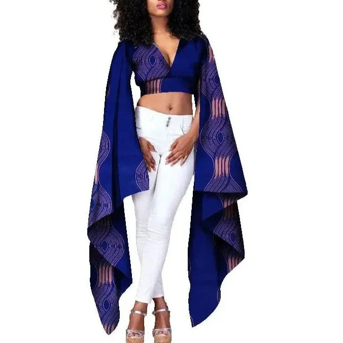Femme crop top africain