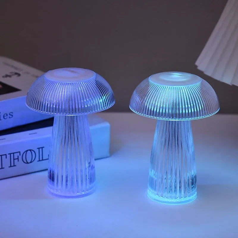 Lampe De Chevet Veilleuse Champignon Transparente