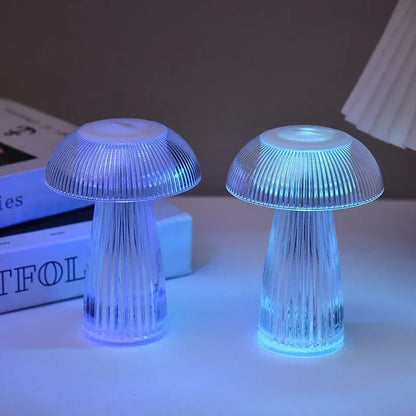 Lampe De Chevet Veilleuse Champignon Transparente