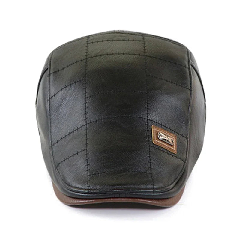 Béret Homme en Cuir - Élegant